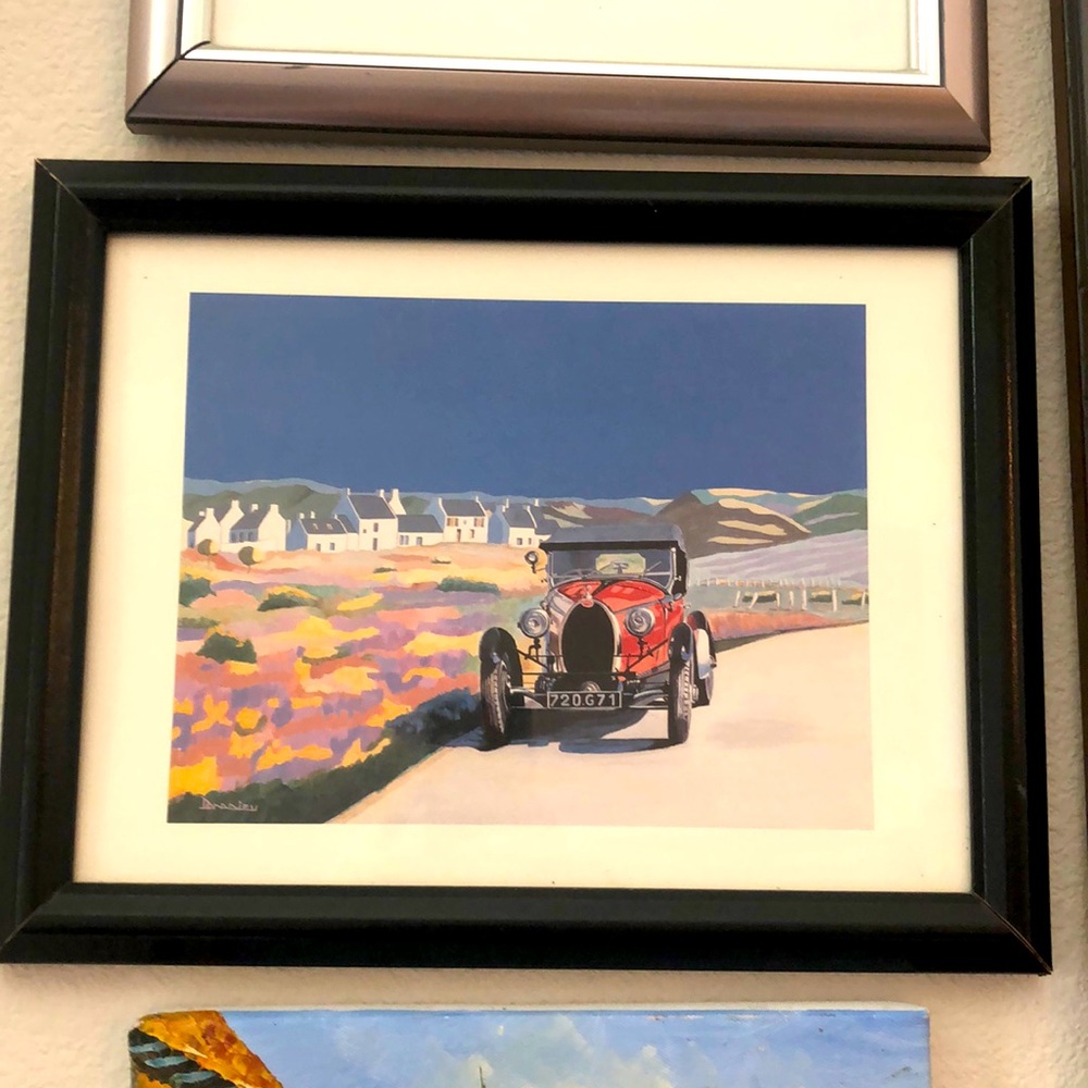 Vintage model t car framed print
